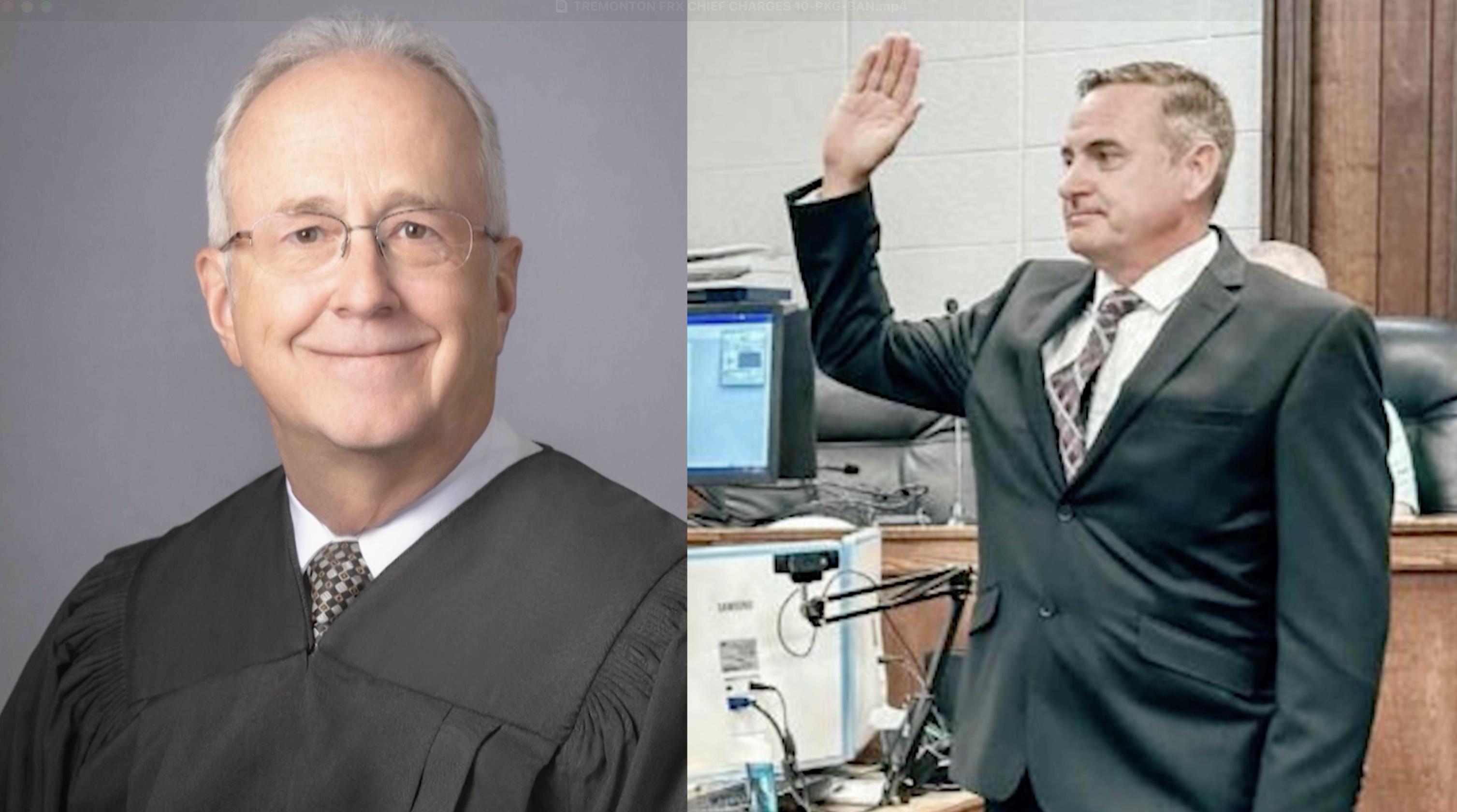 Former Tremonton Fire Chief Ned Brady Hansen and former 1st District Judge Kevin Christensen made appearances in court Thursday.