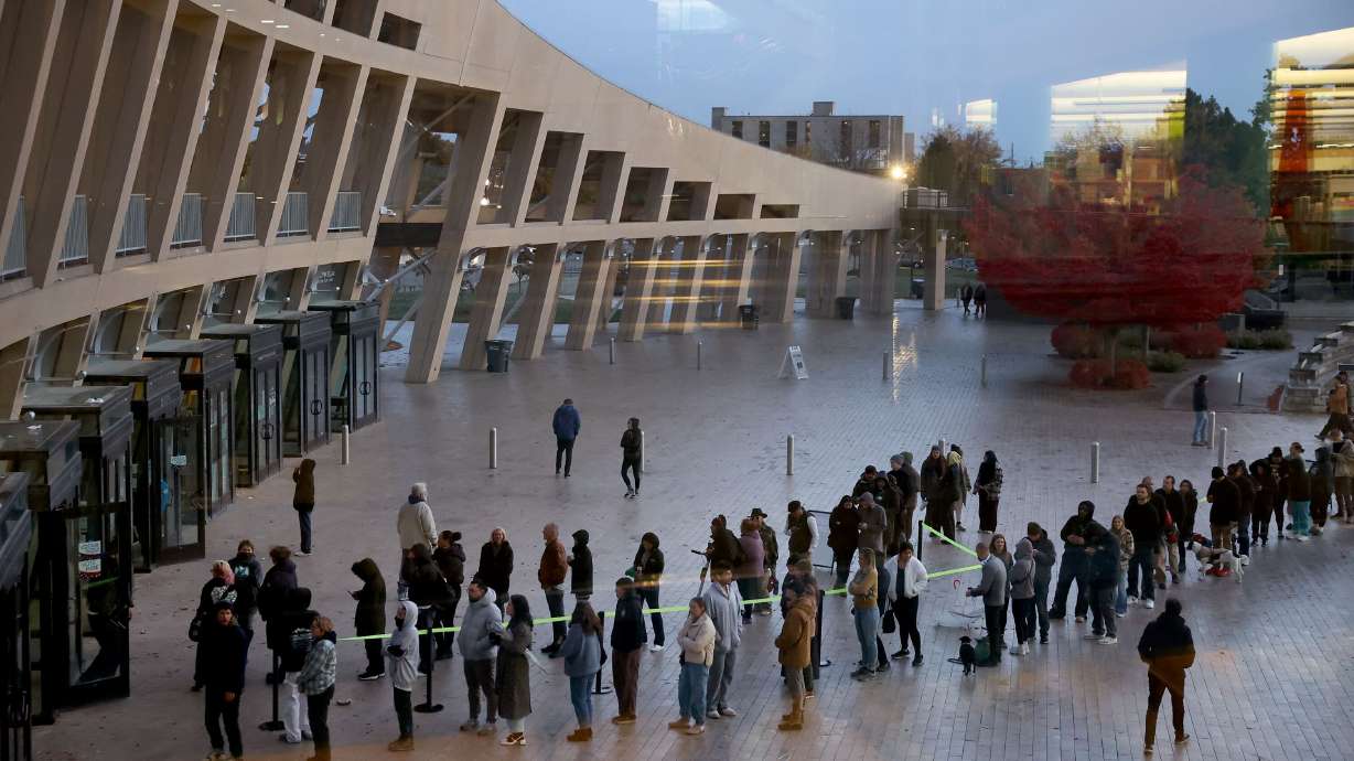 People wait in line to vote at the Salt Lake City Library on Nov. 5, 2024. Utah's signature petition process for elections is facing some scrutiny as high signature requirements and allegations of forgery raise concerns.