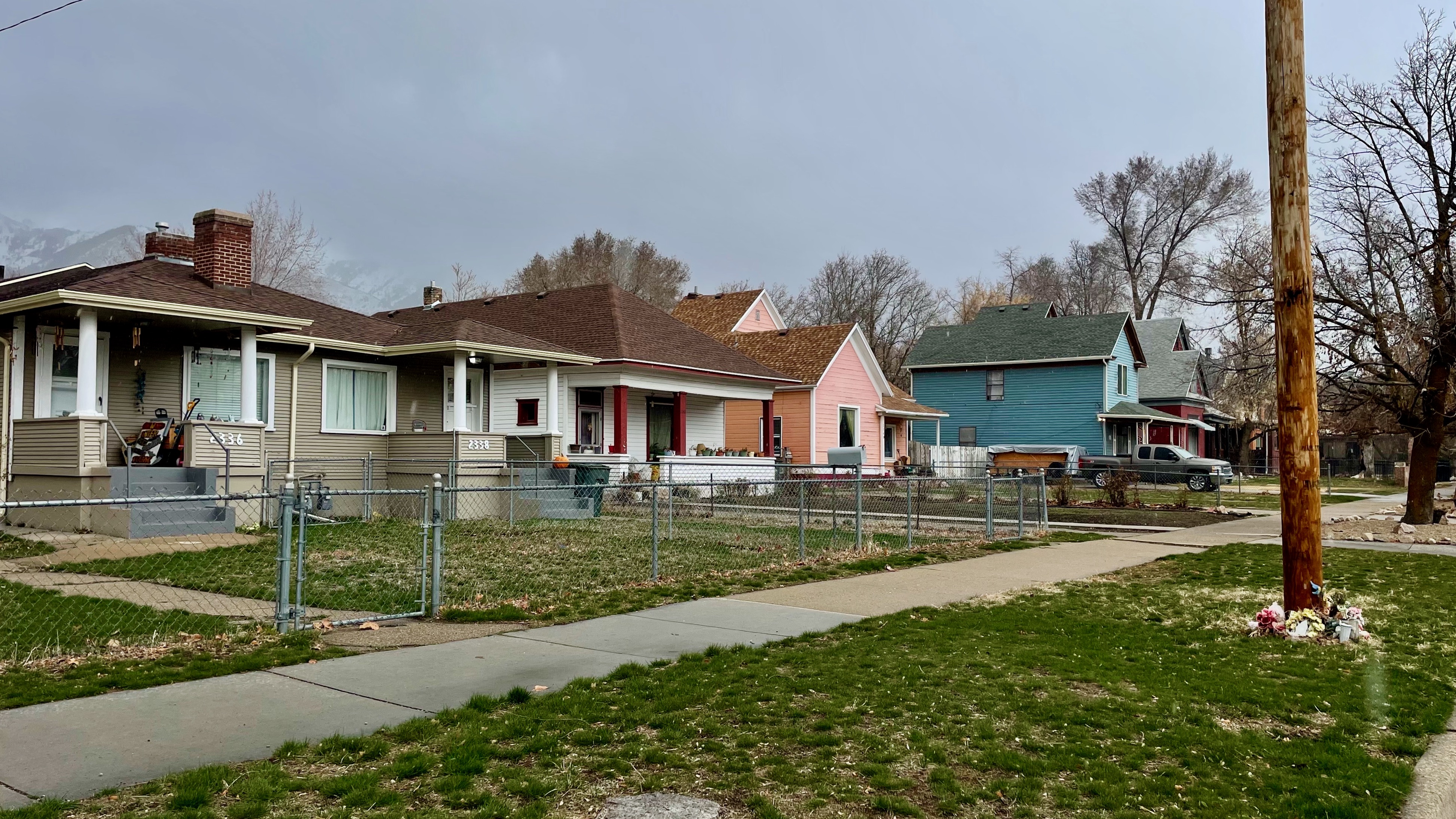 The photo shows homes across the street from the old Aspen Care Center in Ogden on Thursday. Ogden leaders opted to buy the Aspen site as part of neighborhood revitalization efforts instead of using it as a facility for the chronic homeless.