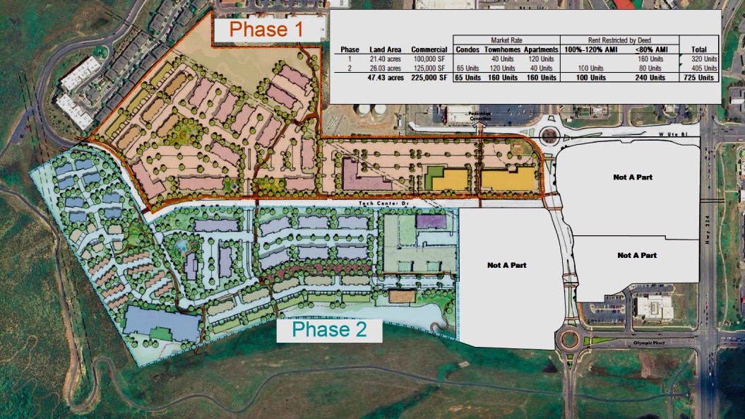 The image shows the boundaries of Park City Tech in Summit County, a proposed city modeled under the parameters of SB258, approved by Utah lawmakers in 2024.