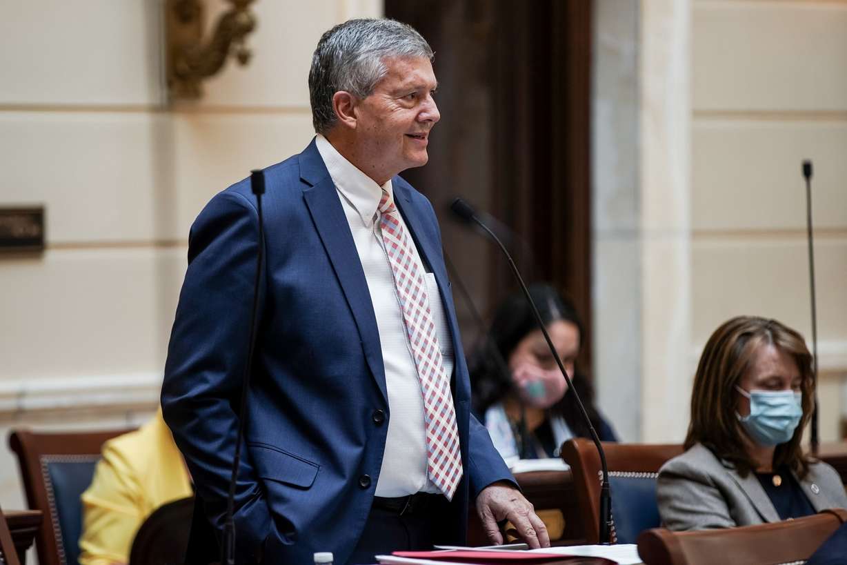 Sen. Wayne Harper, R-Taylorsville, speaks during a special session of the Legislature at the Capitol in Salt Lake City on Aug. 20, 2020.