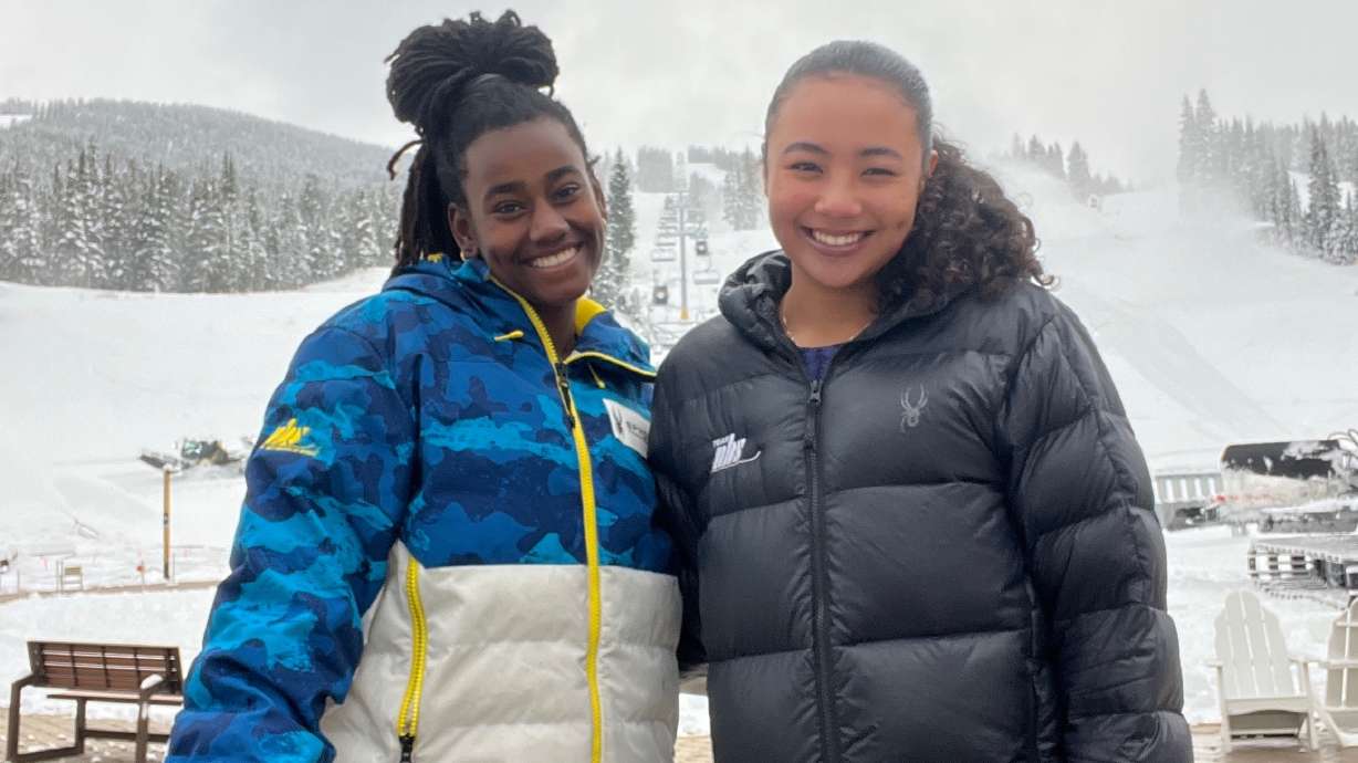 Fantaye Gilbertson, left, and Tallulah Proulx, Park City-based skiers and Olympic aspirants, are on a mission to broaden interest in winter sports to more people of color.