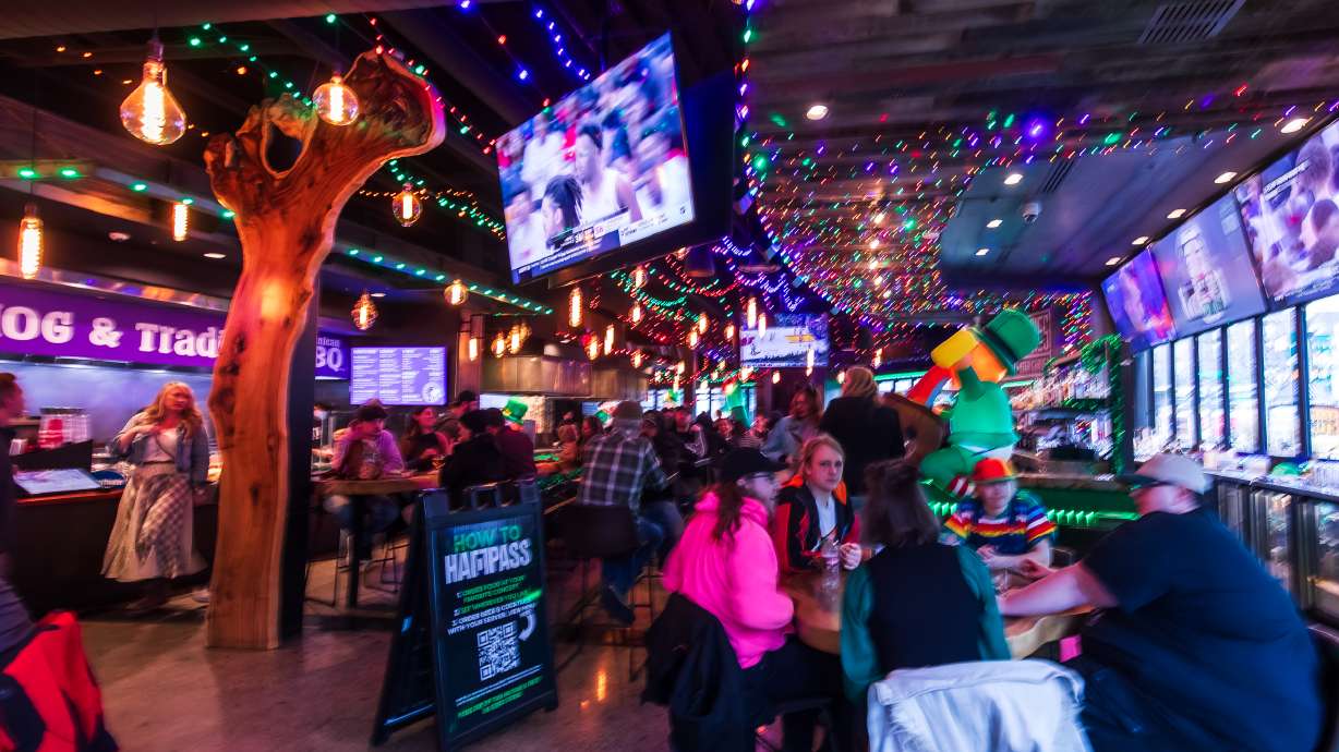 Patrons fill HallPass in downtown Salt Lake City before a Jazz game on Friday. Downtown business leaders say the social economy has been huge over the past five years, while there are positive outlooks for other aspects of the downtown economy.