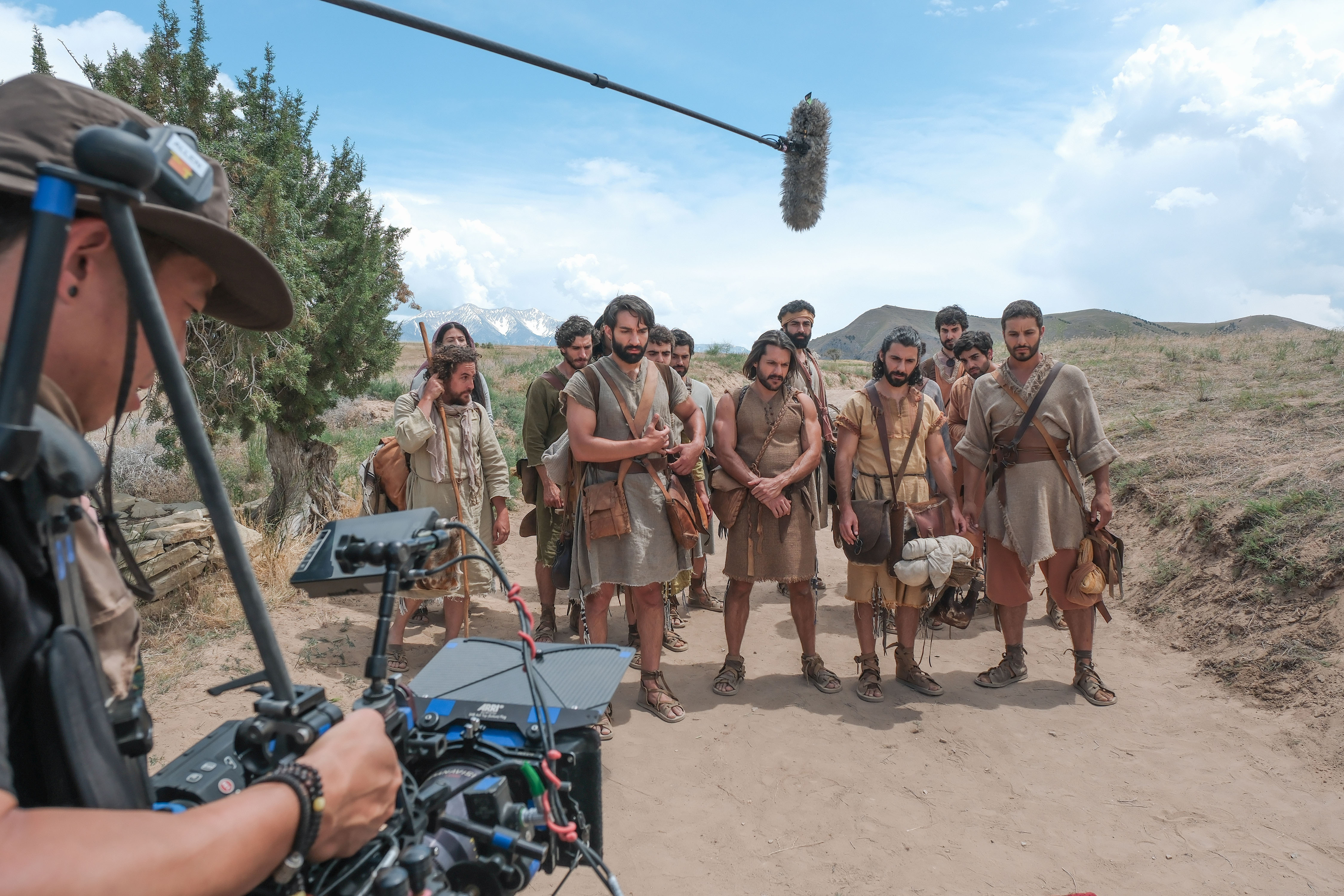 The crew and cast are pictured during the filming of "The Chosen" Season 4 in 2023. The show's sixth season, slated to film in Utah later this year, was one of five productions to receive state incentives on Friday.