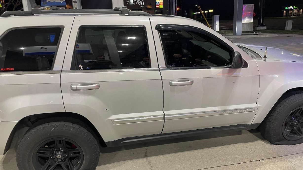 A Jeep Cherokee was shot at multiple times during a road rage confrontation on I-15 in Layton on Sunday night.