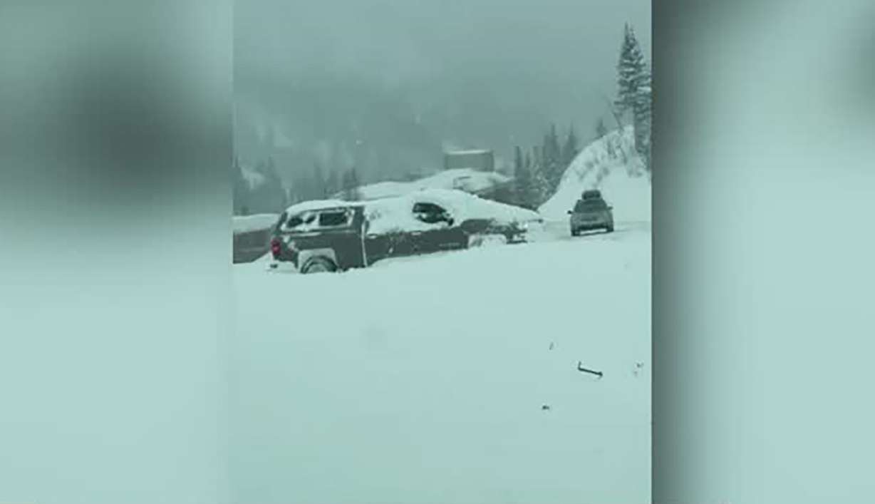 An avalanche impacted three vehicles in Little Cottonwood Canyon on Tuesday.