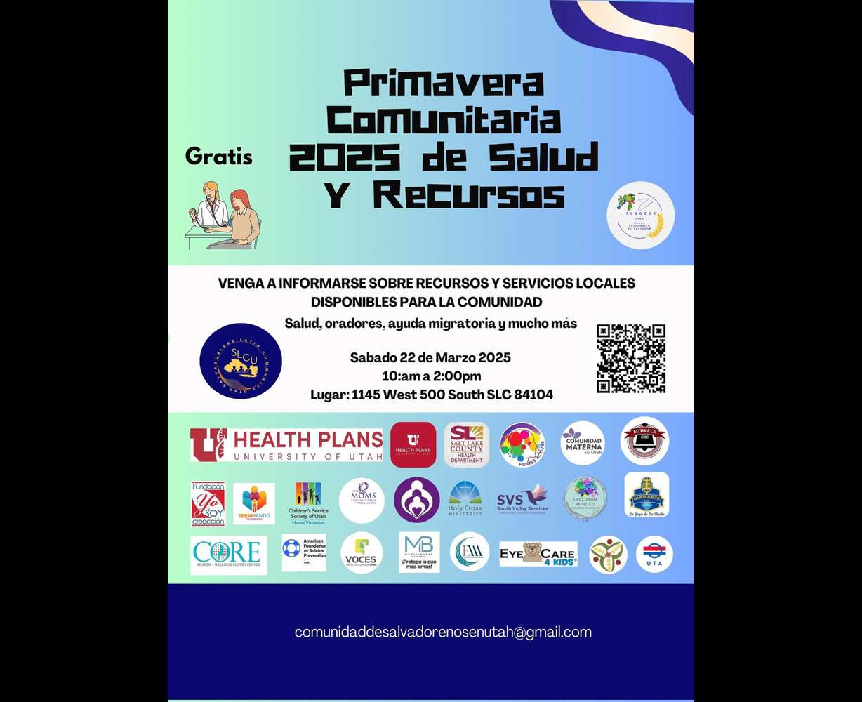 Salvadoran and Latino Community in Utah will host a health fair in Salt Lake City on Saturday, March 22.