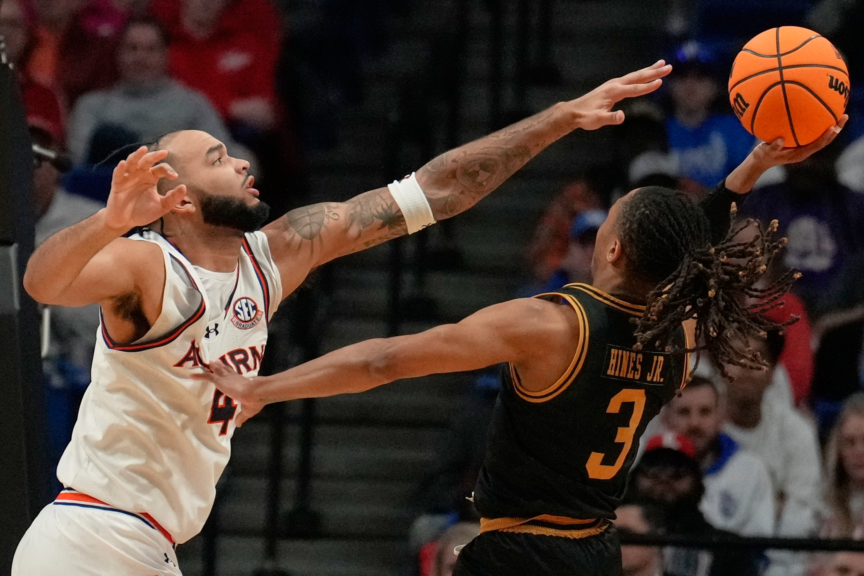 No. 1 overall seed Auburn puts away Alabama State 83-63 to open March Madness