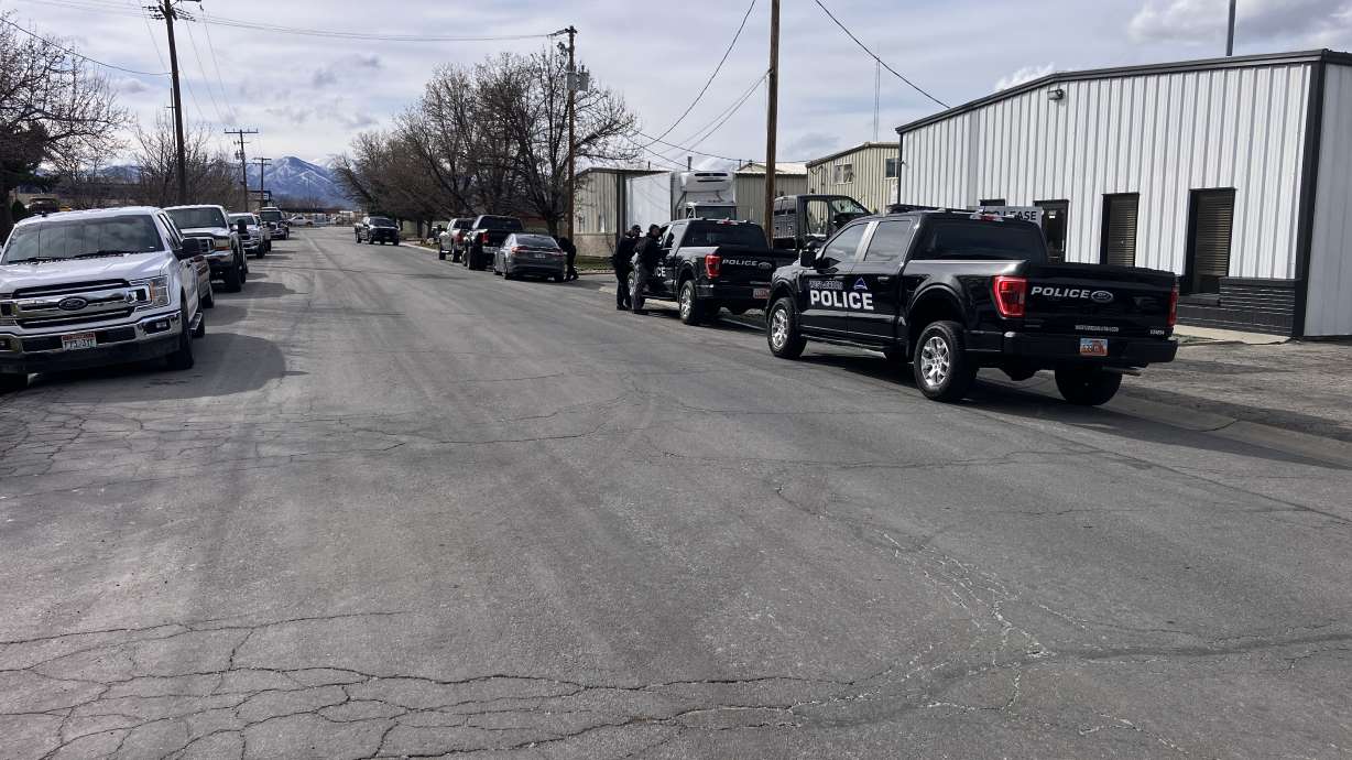 Police are searching for a man who stabbed another man during an altercation Thursday at Advanced Towing Services, at 1340 W. 7900 South in West Jordan.