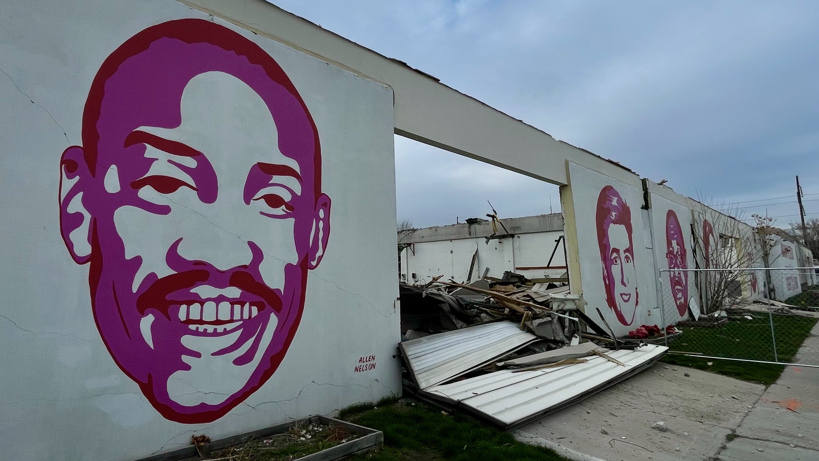 Demolition of the Fleet Block building in Salt Lake City that contains murals of people killed in incidents involving police, pictured on March 21. City officials said Tuesday they're seeking proposals for new development at the block.