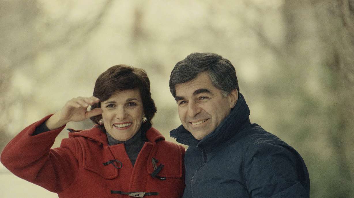 Kitty Dukakis, left, and Massachusetts Gov. Michael S. Dukakis are seen outside their home in Brookline, Mass., March 7, 1989. Kitty Dukakis passed away Saturday at age 88.