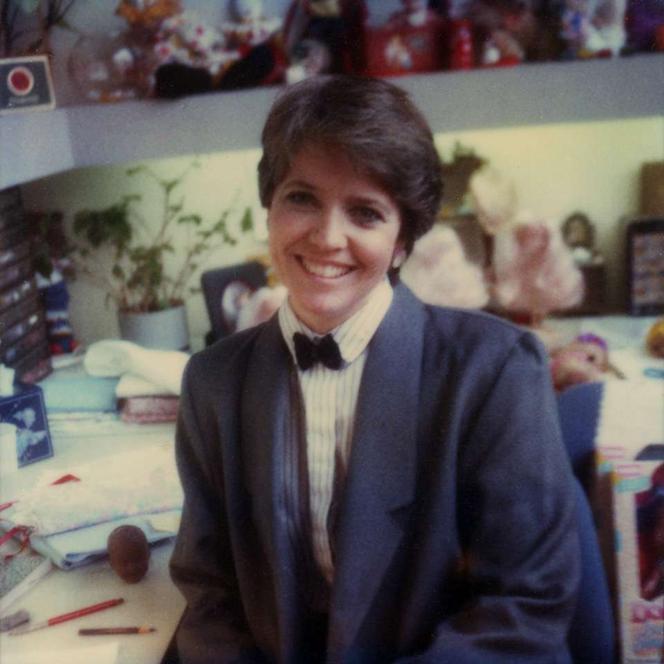 Stefanie Eskander in her Hasbro office in 1988.