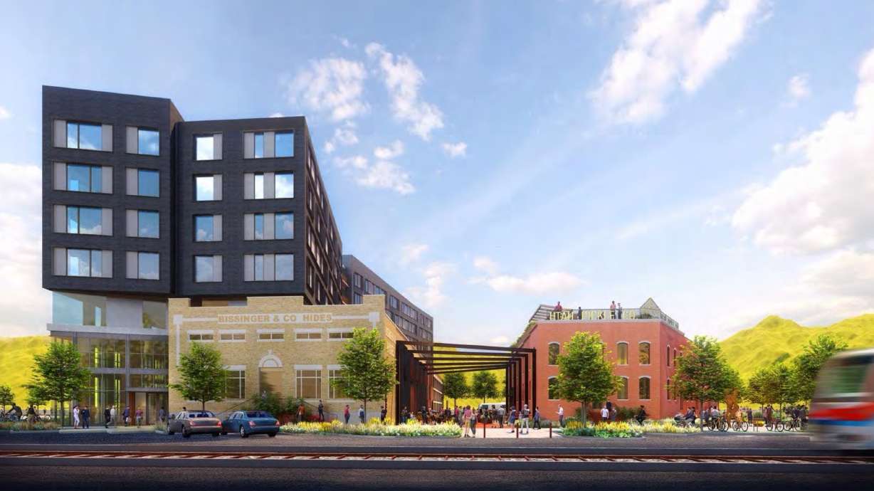 A rendering of the completed Pickle & Hide project in Salt Lake City's Granary District. The Salt Lake City Community Reinvestment Agency voted March 18 to award its developers a tax increment incentive utilizing an incentive created in 2023.