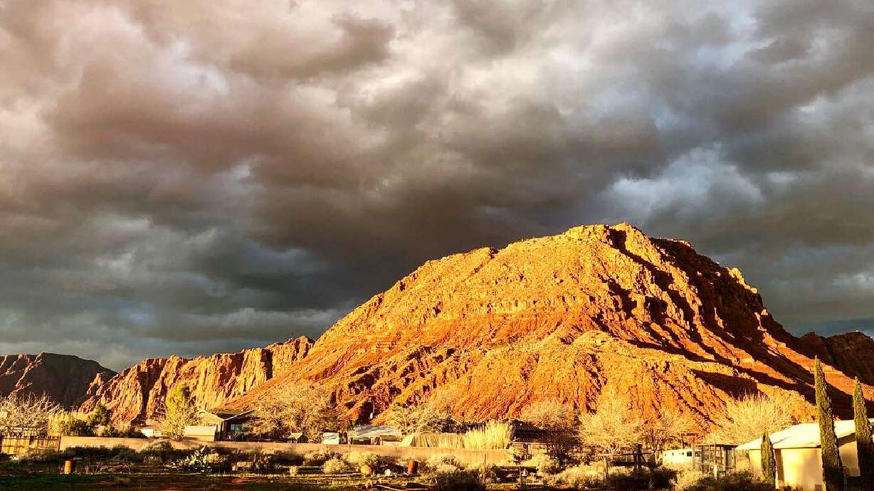 Ivins on Feb. 16, before a snowstorm hit. After a decade of massive resort development in the southern Utah town, tourism is at a major turning point.