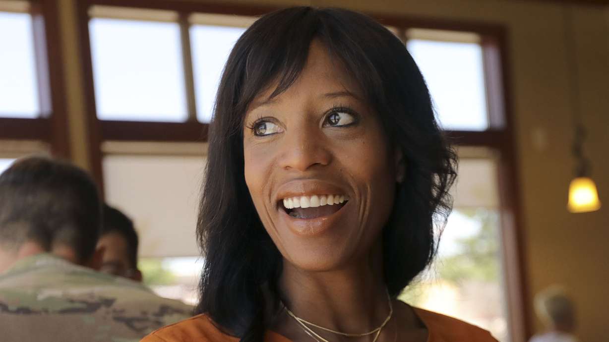 Mia Love answers questions during an interview at Kneaders in Saratoga Springs on Friday, July 5, 2019. Love died Sunday after a three-year battle with brain cancer. Her funeral will be held Monday, April 7.