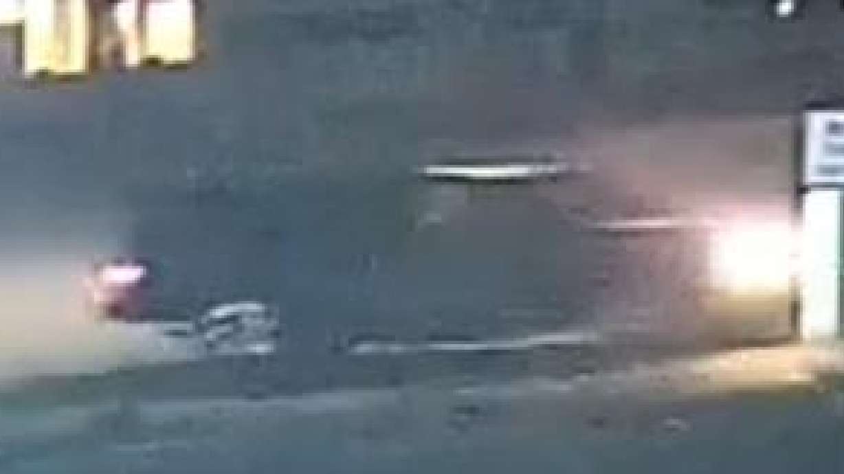 Police are looking for a dark SUV they believe struck and killed a 23-year-old motorcyclist near the intersection of Gardner Lane and Redwood Road in West Jordan on Tuesday, and then fled the scene.