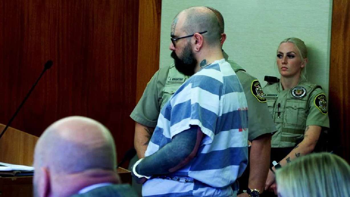 Thomas John Snyder of Reno, Nevada, appears for a sentencing hearing on two first-degree felony aggravated sexual abuse of a child charges in St. George, Tuesday.