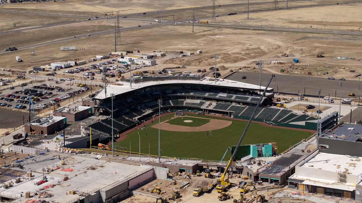 The Ballpark at America First Square in South Jordan is pictured on March 26. Salt Lake Bees baseball fans will have plenty of new food options when The Ballpark at America First Square opens next week.