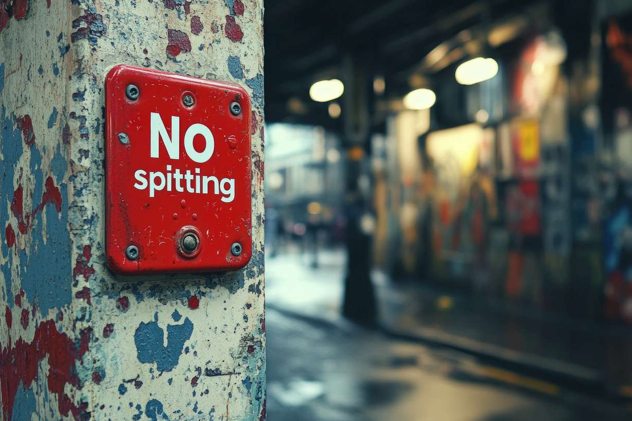 No Spitting Sign
