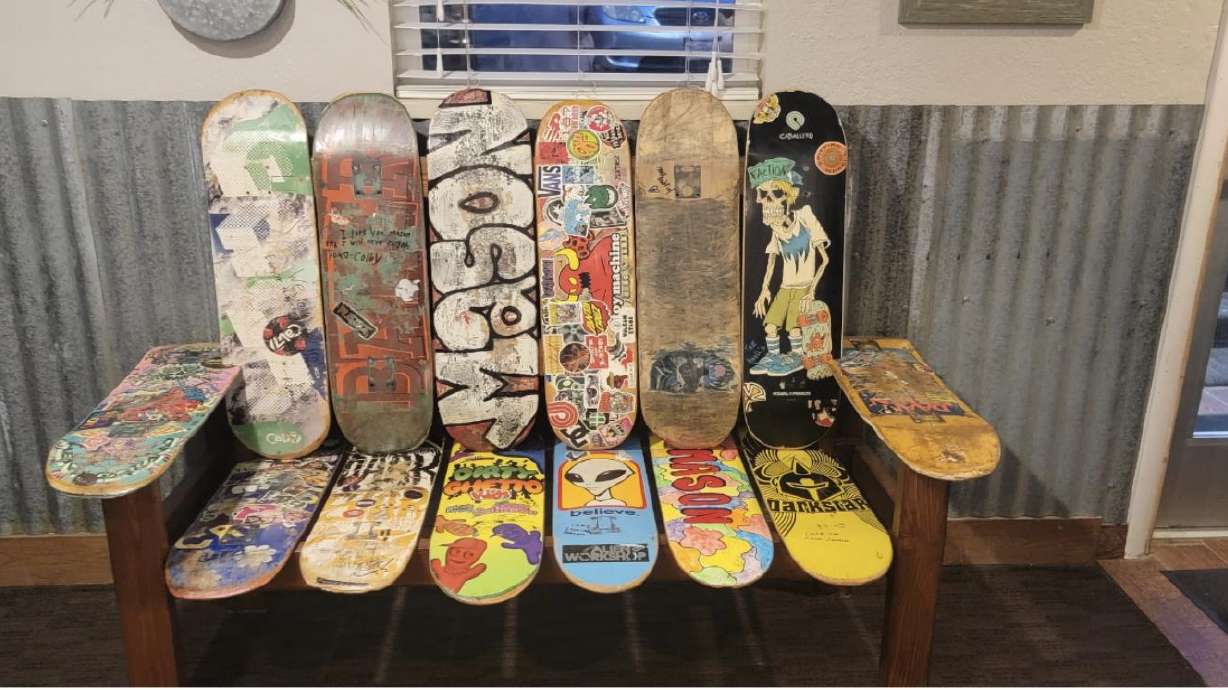 The Jacobson family is creating skateboard benches to honor their son Mason who died by suicide.