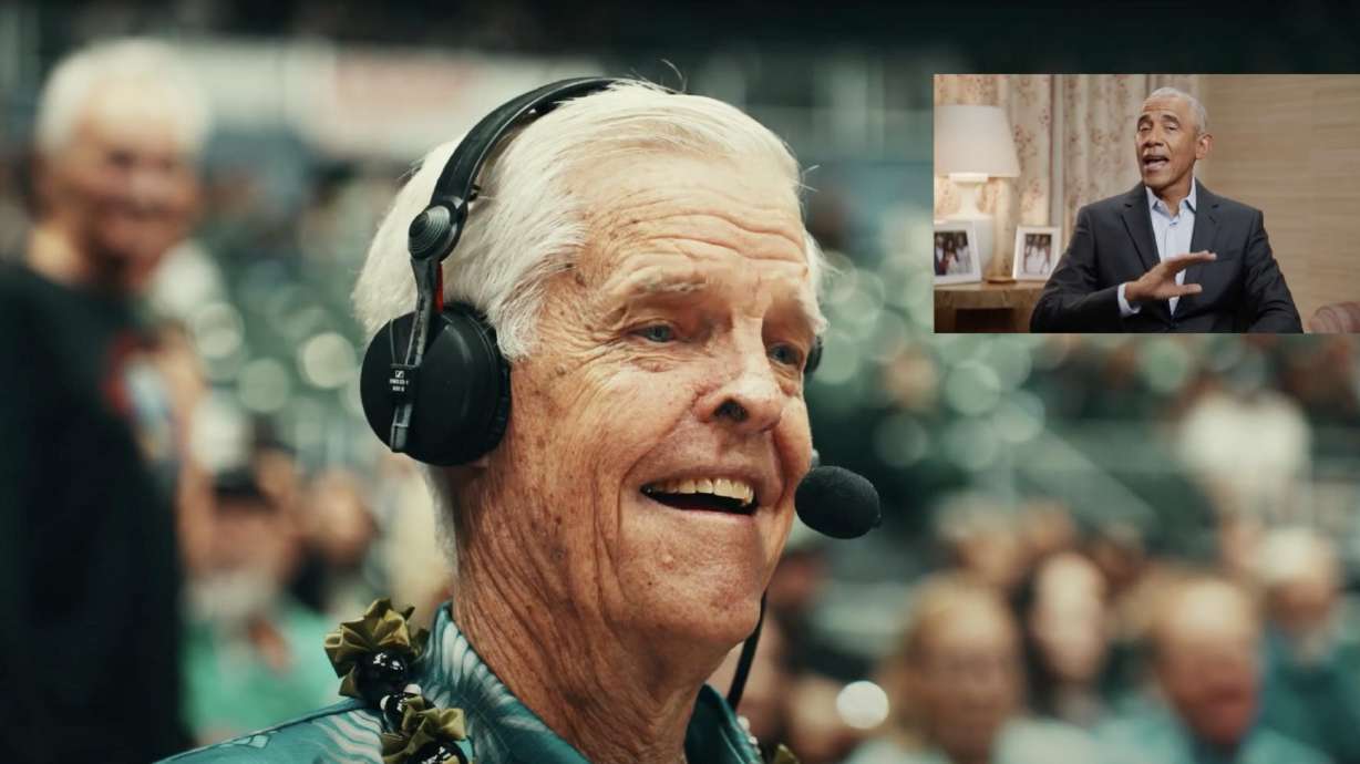 Former president and Punahou graduate Barack Obama gives a special shoutout to his former coach, Chris McLachlin, on being inducted into the University of Hawaii's Circle of Honor.