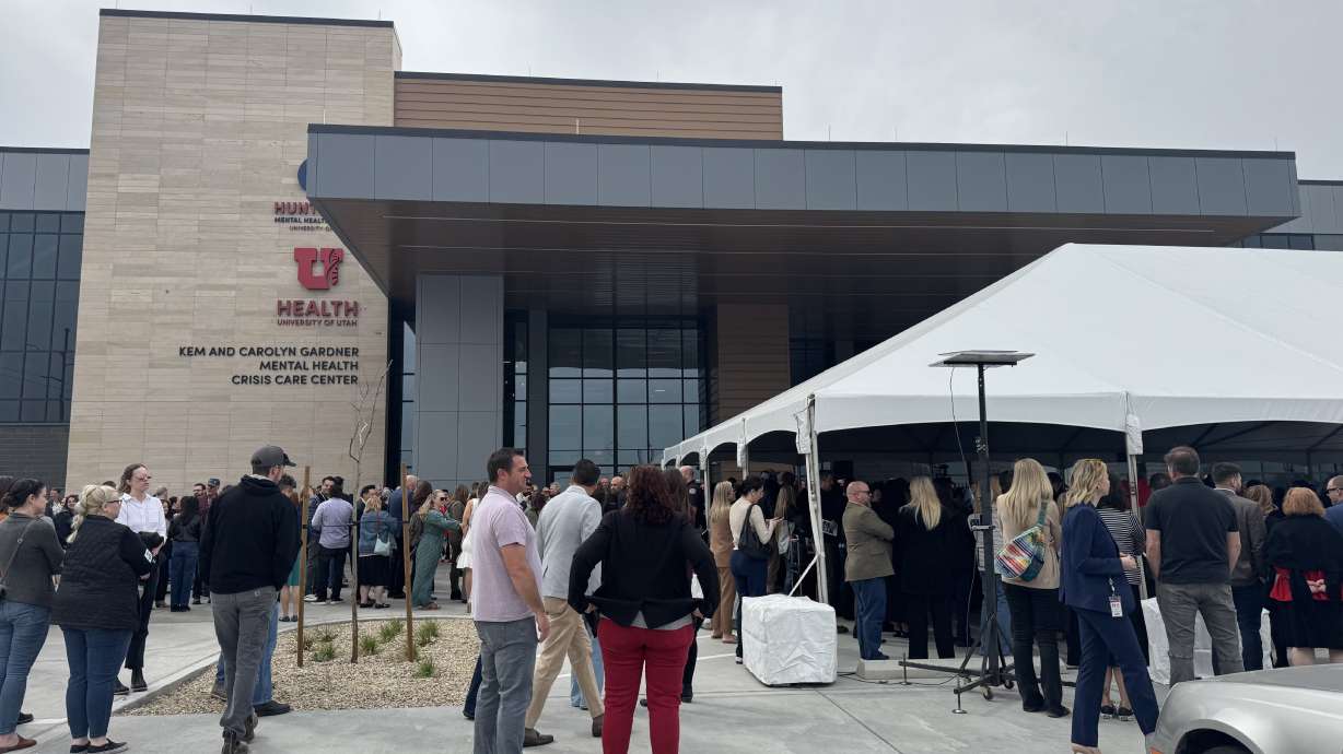 A ribbon-cutting ceremony for the Kem and Carolyn Gardner Mental Health Crisis Care Center on Friday. The facility will provide 24/7 emergency mental health care.