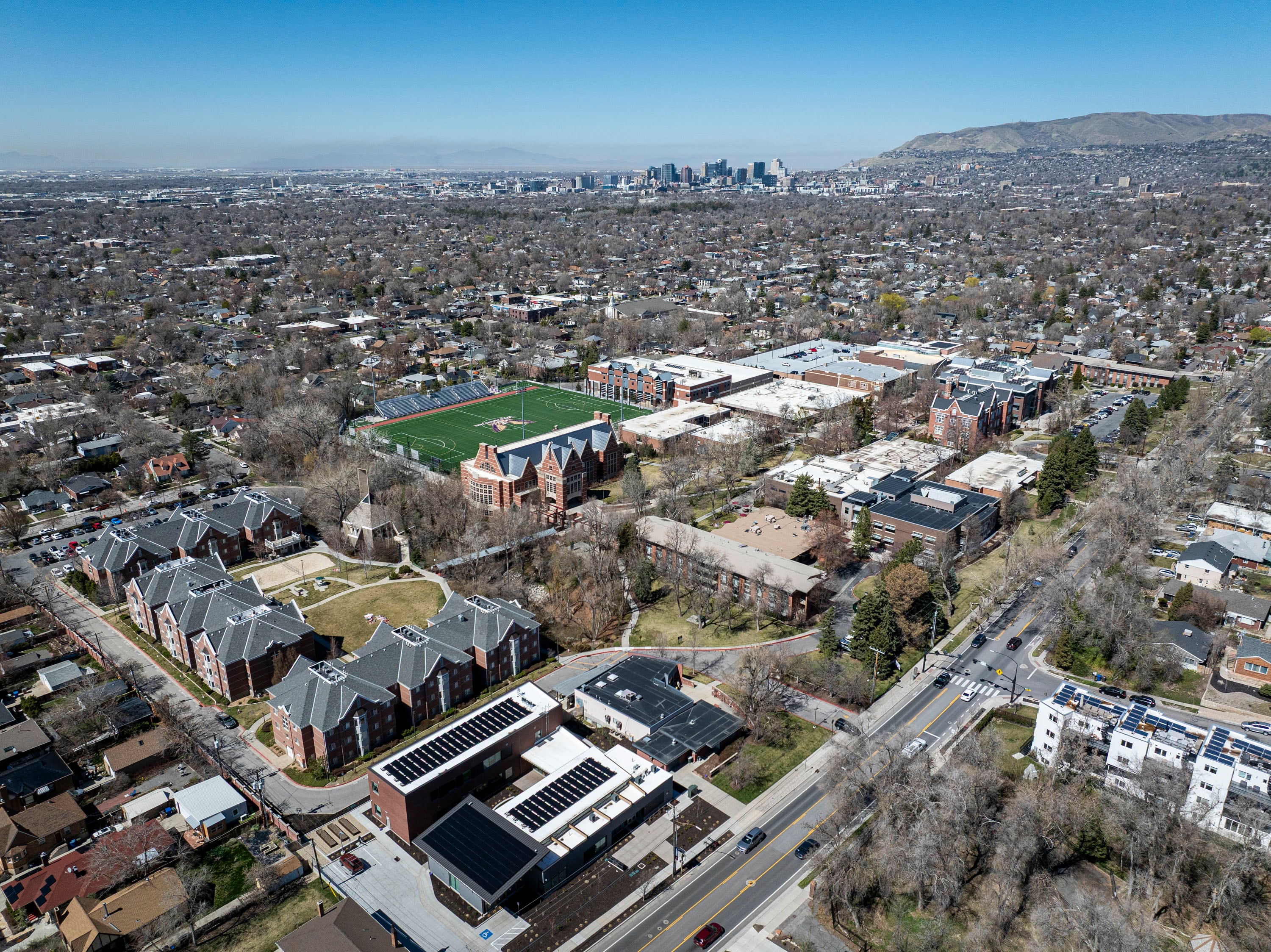 The campus of Westminster University stands in Salt Lake City on March 26.