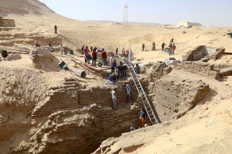 Field work takes place near the site where the tomb chamber, dating to about 3,600 years ago, of an unknown ancient Egyptian king was discovered during excavations by Penn Museum and Egyptian archeologists in Abydos, Egypt, in this undated handout image released on March 27.