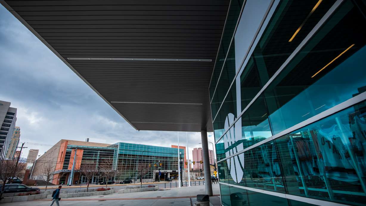 The Salt Palace Convention Center on April 1. Salt Lake County leaders voted Tuesday to sell about 6.5 acres of the Salt Palace land to Smith Entertainment Group.