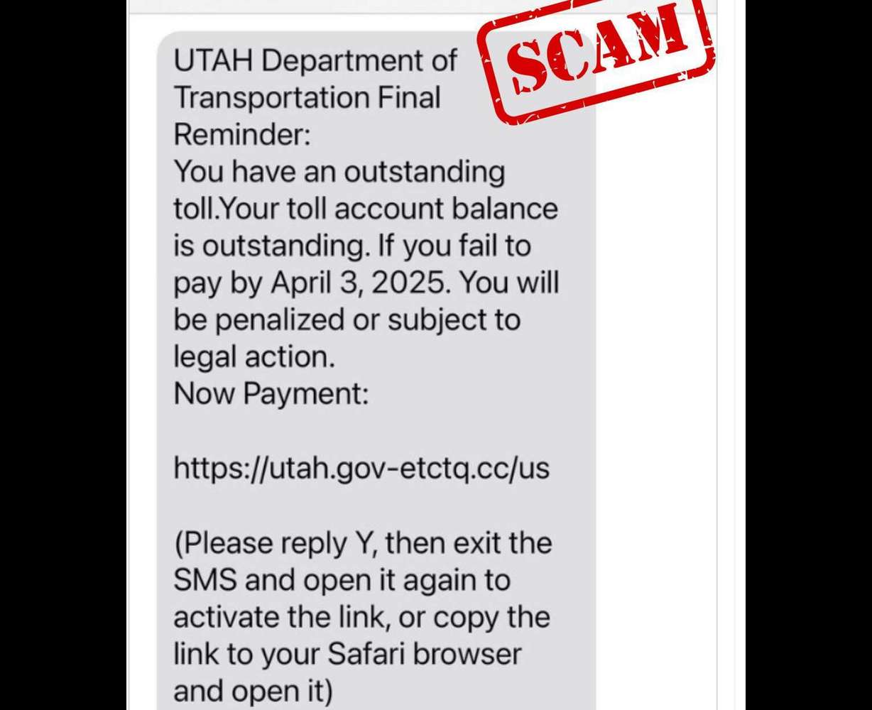 An example of the text messages scam.