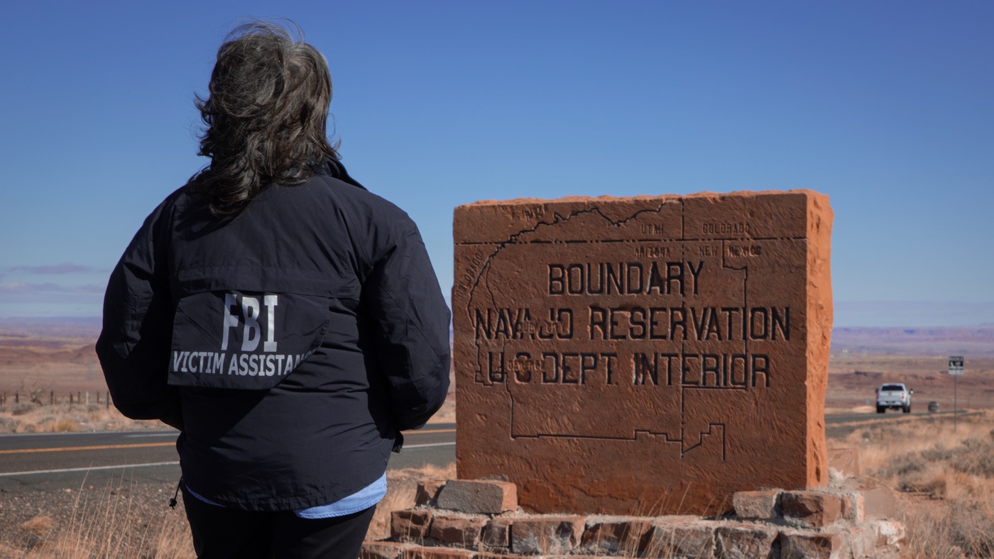 An FBI victim specialist overlooks the Navajo Nation. The FBI will temporarily bolster personnel looking into missing and murdered person cases in Native American communities.