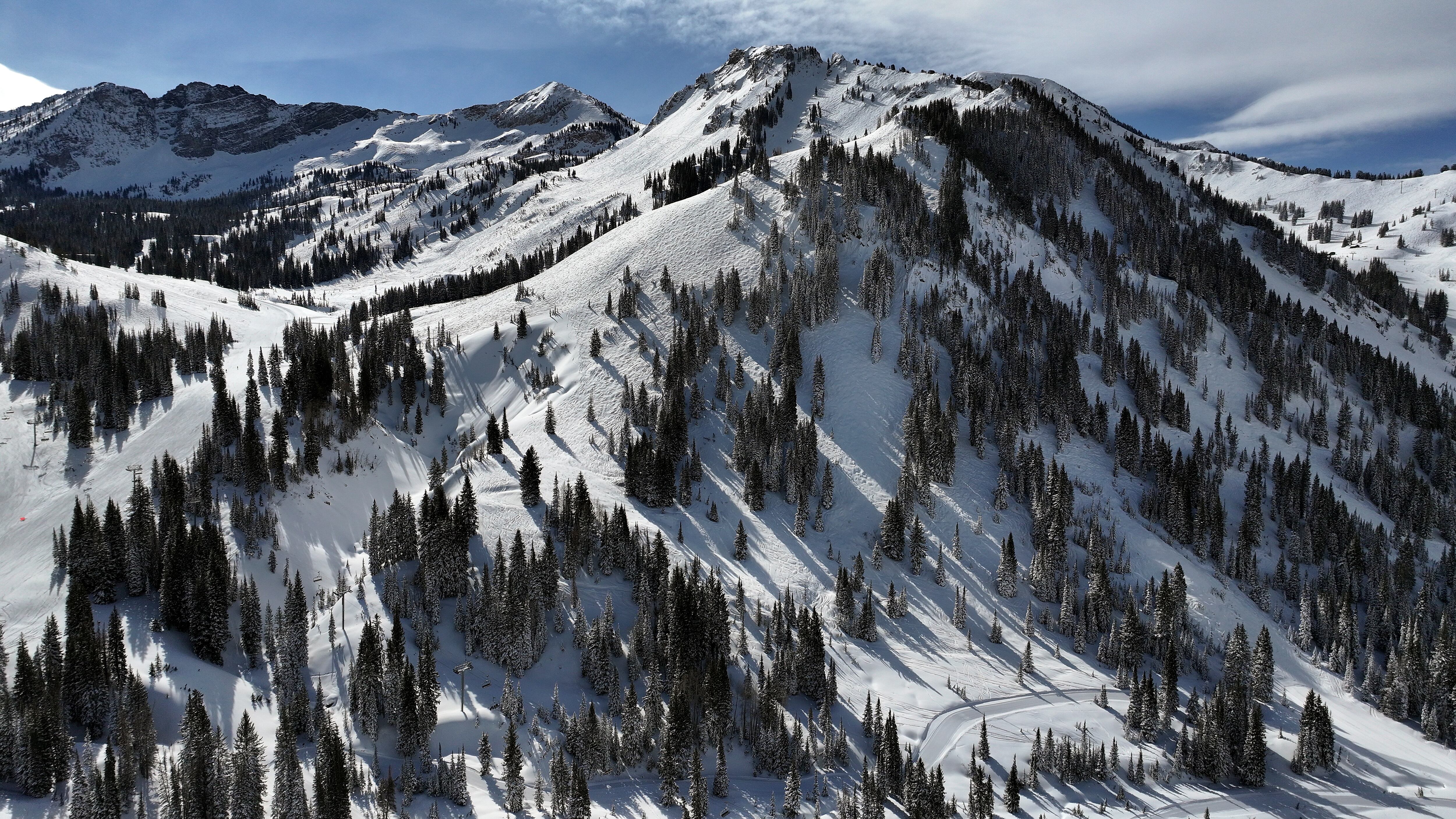 Alta Ski Resort in Little Cottonwood Canyon on Feb. 12. The past couple days of heavy snowfall in Little Cottonwood Canyon pushed Alta Ski Area over the 500-inch mark for the season.