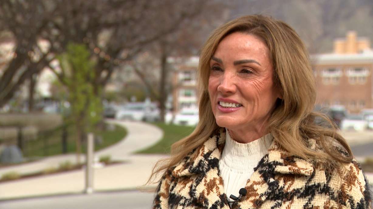 Mayor Michelle Kaufusi speaks with KSL-TV on Wednesday in Provo.