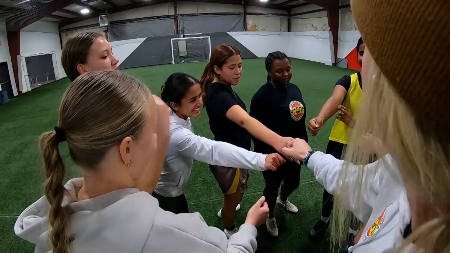 Romisa Adhikari with her She Belongs program teammates.