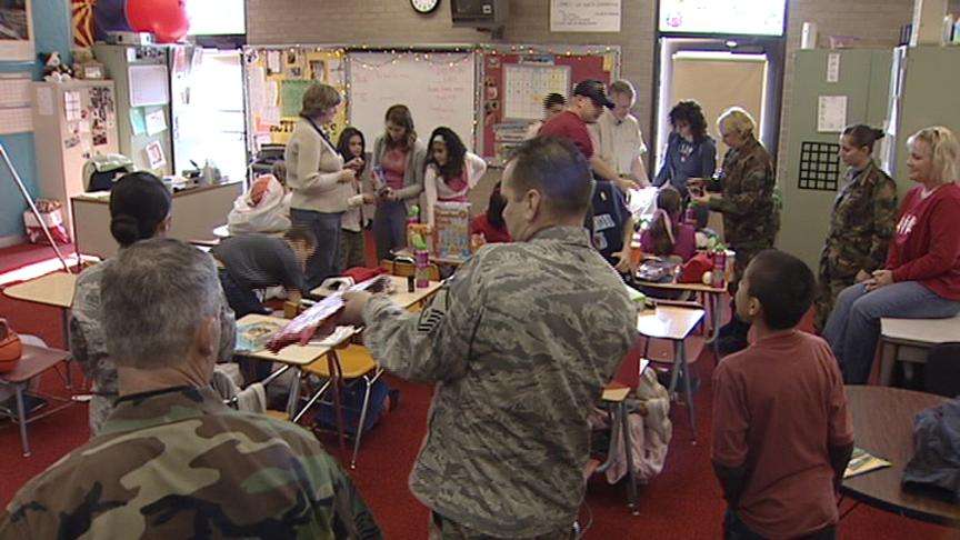 Students get early visit from Santa