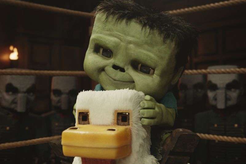 This image released by Warner Bros. Pictures shows a scene from "A Minecraft Movie."