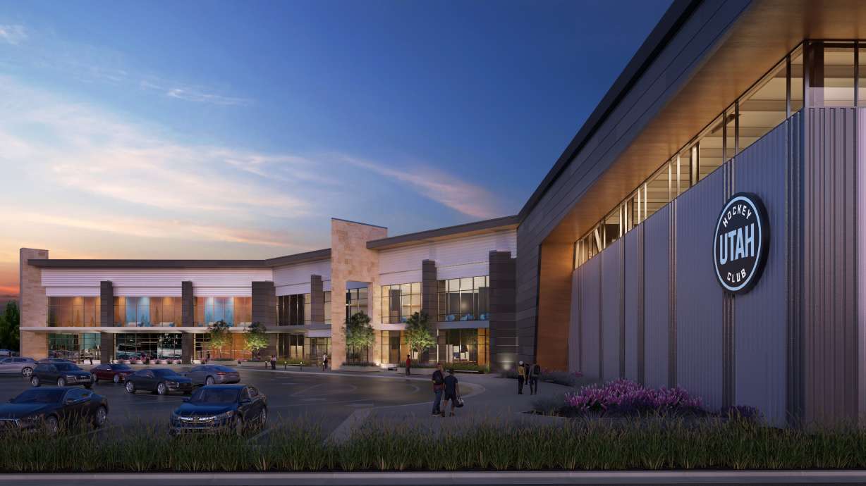 Rendering of the Utah Hockey Club's new faciltiy set to open September 1.