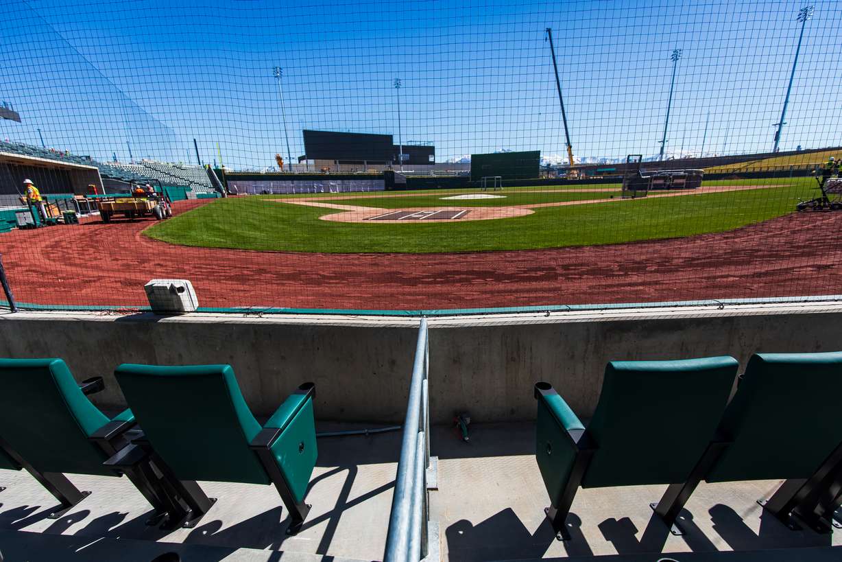 A view of the field from the seats behind home plate inside The Ballpark America First Square is pictured on March 26.