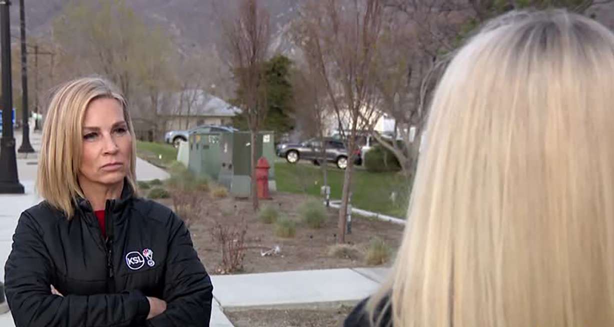 KSL-TV's Debbie Worthen talks to a woman who says she narrowly escaped a dangerous trap in Draper in late February.