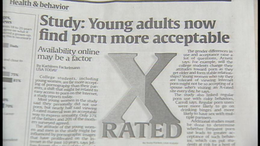 Study finds pornography more acceptable to college-age kids