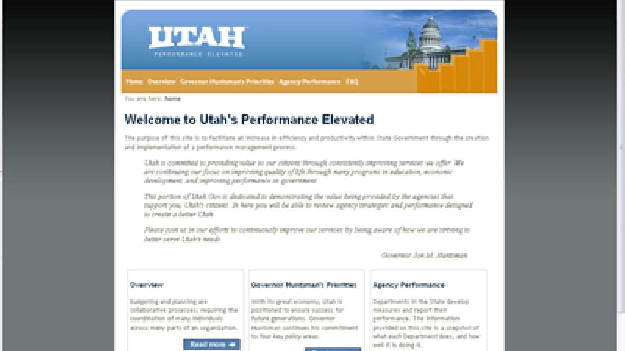 Governor launches state accountability Web site