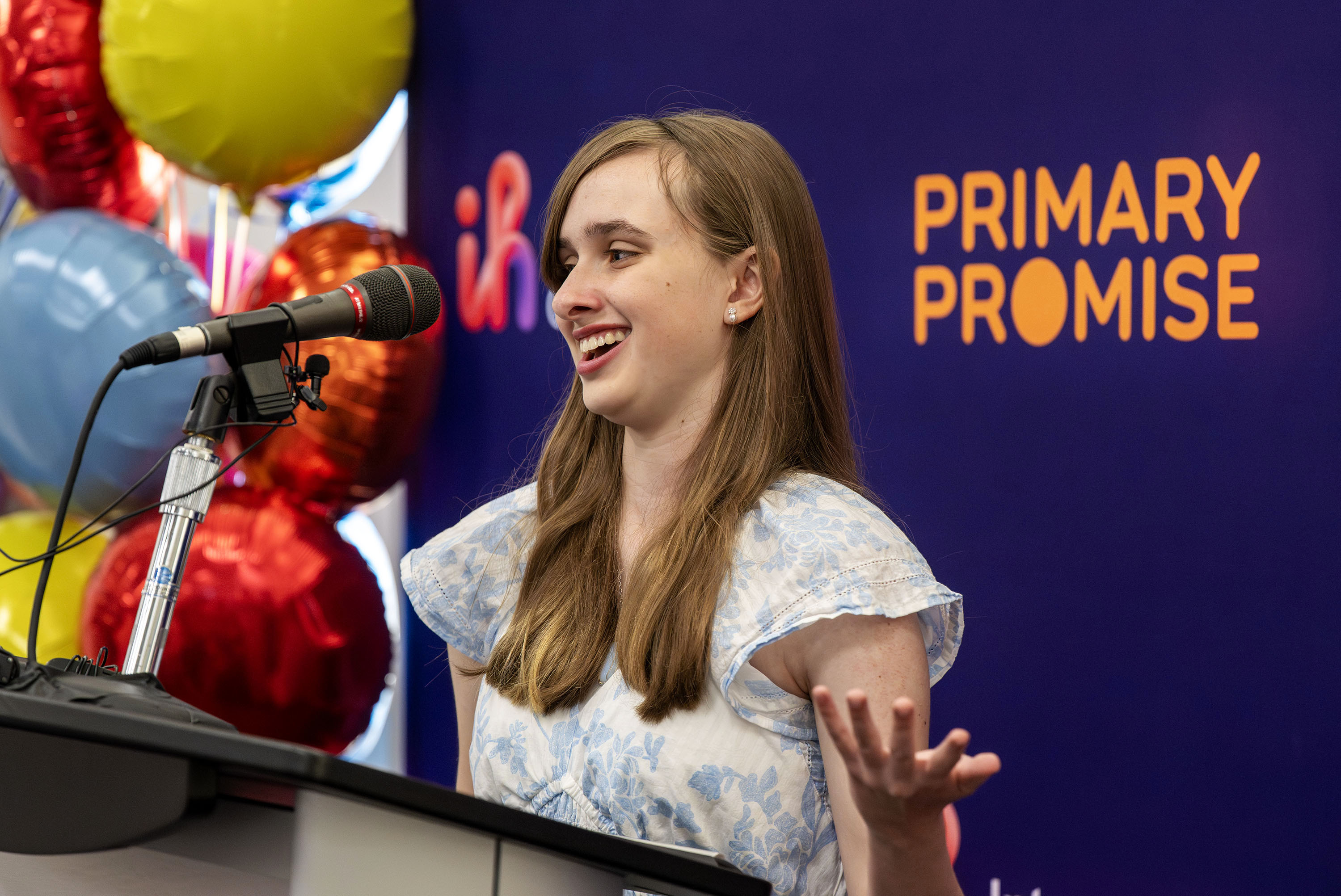 Lily, who has autism, speaks as she and her parents, Roger and Carrie, attend Primary Children’s Hospital's celebration of the opening of a new Autism Clinic for kids at the Intermountain Riverton Hospital, on Wednesday.