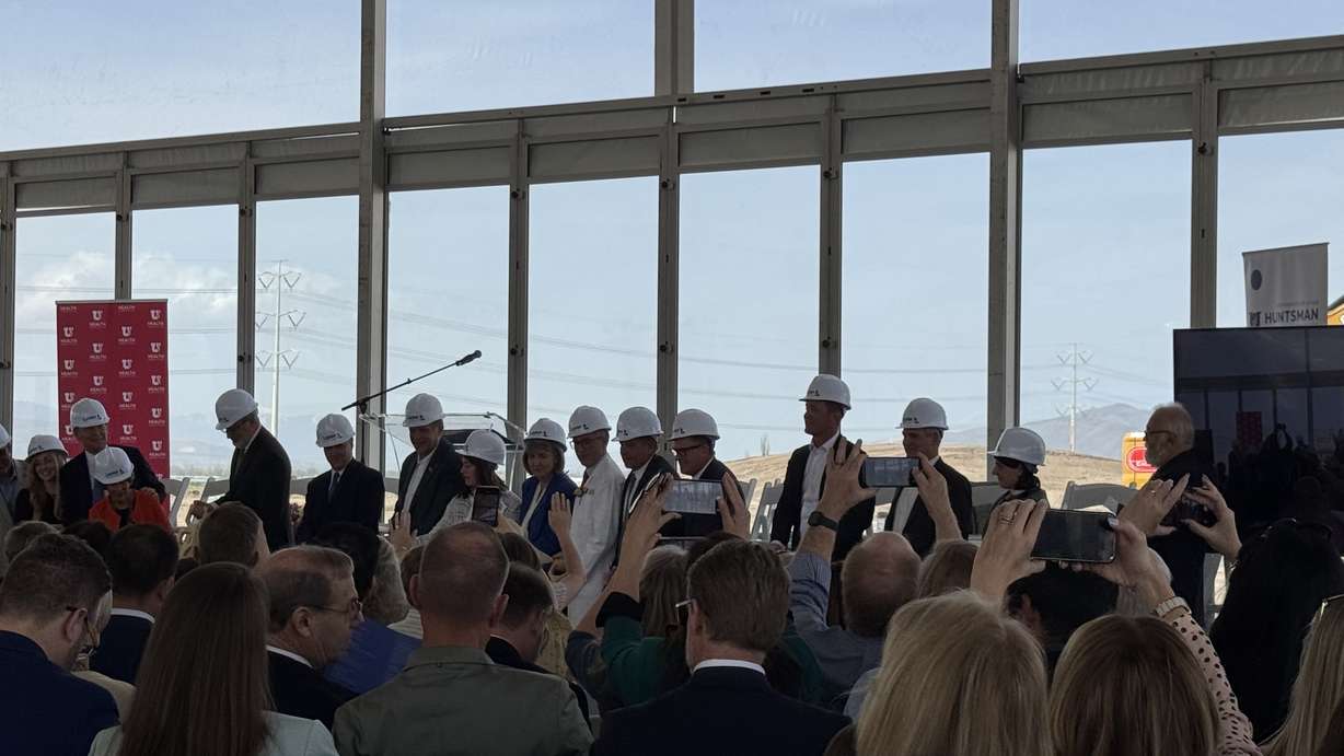 Ground is broken on the Huntsman Cancer Institute location in Vineyard on Tuesday.