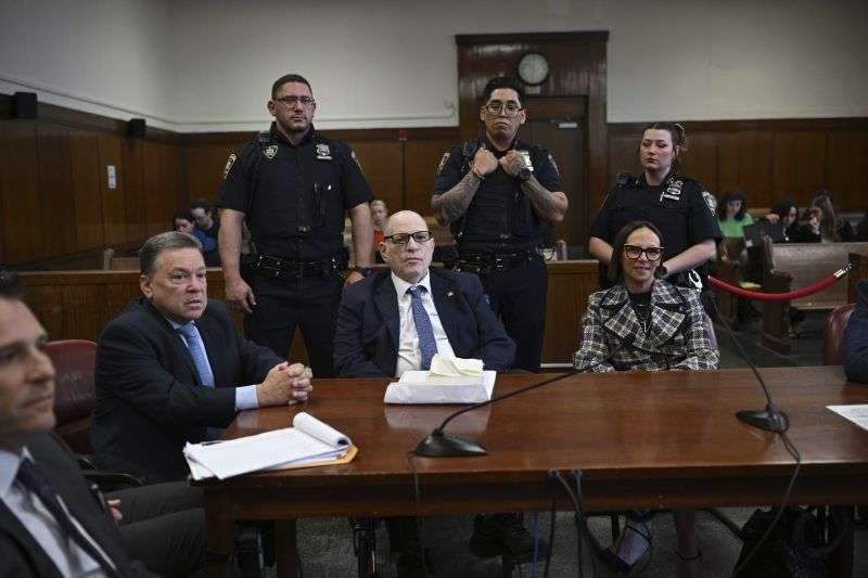 Harvey Weinstein appears in State Supreme Court for a hearing in his sexual assault case on Wednesday in New York.