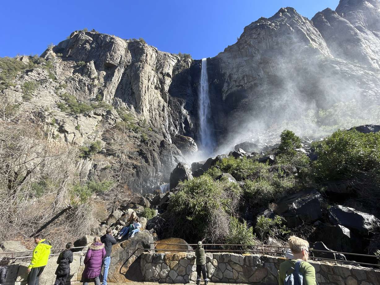 Visitors take in a view of Bridalveil Fall, Feb. 20 in Yosemite National Park, Calif. The national park was ranked fourth on Kuru's best spots to hike Wednesday.