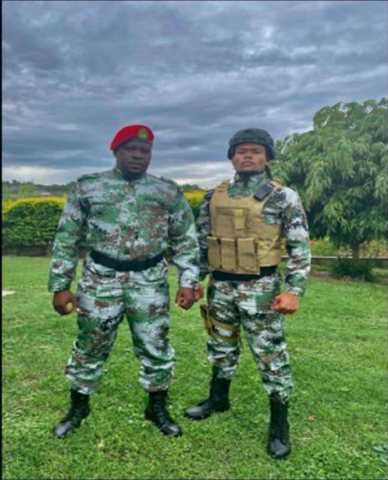 An undated photo of Marcel Malanga with his father Christian Malanga in the Democratic Republic of Congo.
