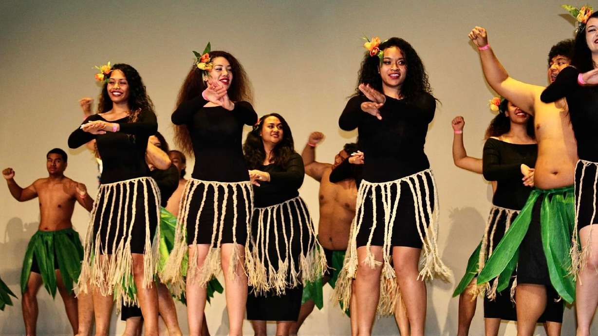 Performers at the 2024 installment of the High School Pacific Island Cultural Arts Festival in Salt Lake City. This year's event will be Saturday.