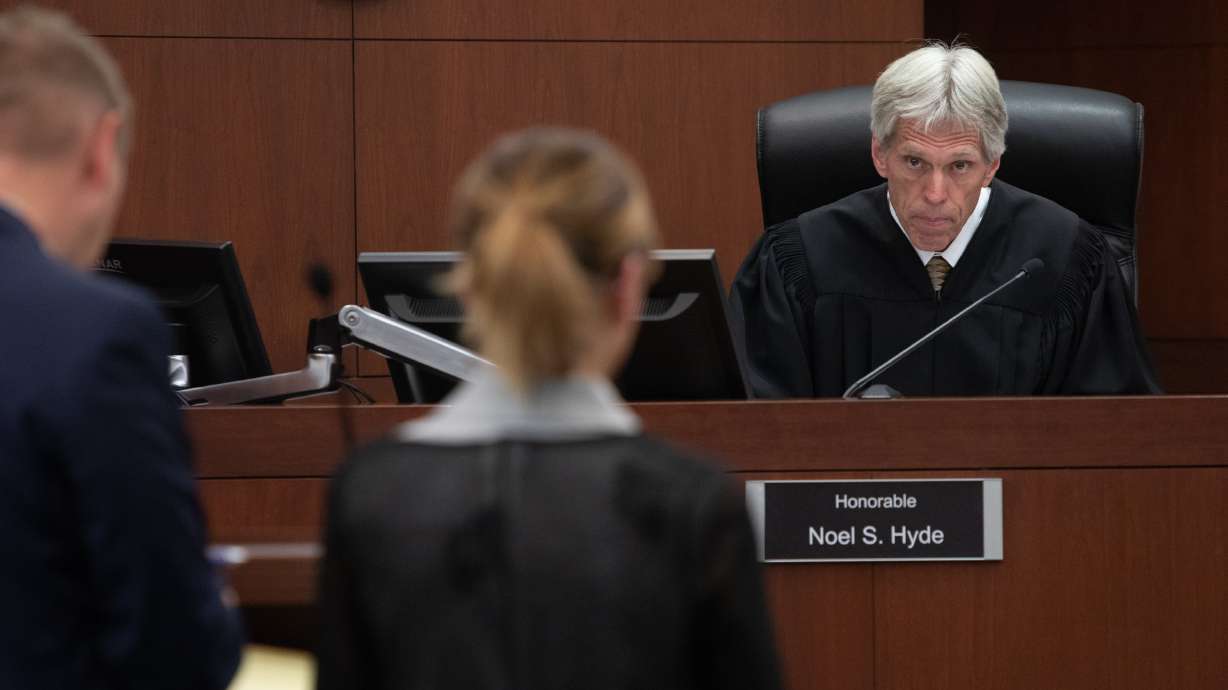 Second District Judge Noel Hyde presides over a hearing on Sept. 25, 2018. Hyde's last trial may be the case of Anthony Franklin, charged with manslaughter after surviving a suicide pact that left his girlfriend Emily Thomas dead in December 2023.