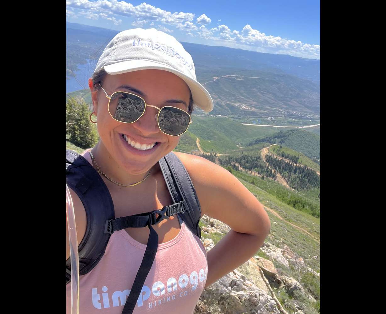 Springville resident Kayla Meehan hikes Bald Mountain in Park City overlooking Jordanelle Reservoir. Meehan has found hiking helps her connect with nature and contributes to mental wellness.