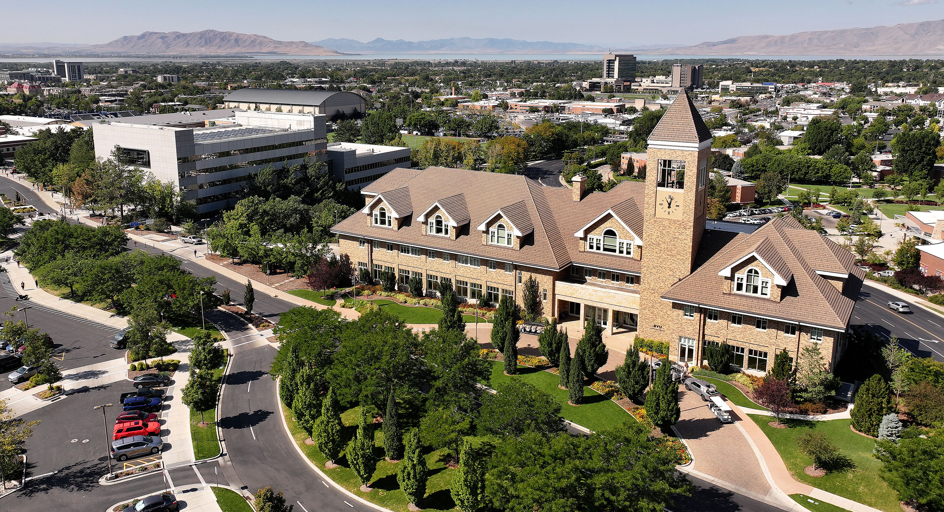 The Gordon B. Hinckley Alumni and Visitors Center at Brigham Young University in Provo on Sept. 4, 2024.